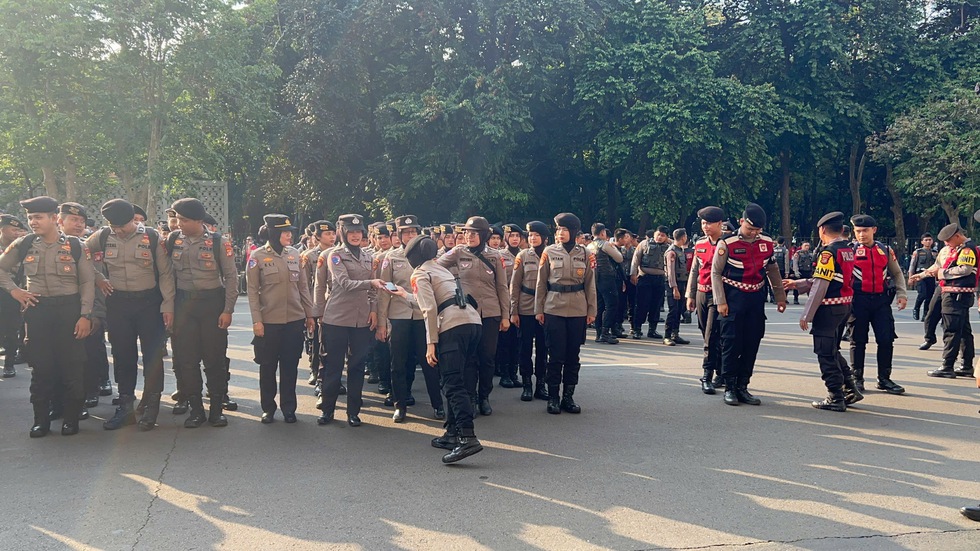 Cảnh sát và đặc nhiệm rất đông, chung kết U.23 Indonesia đại chiến Việt Nam cực nóng! - Ảnh 3.