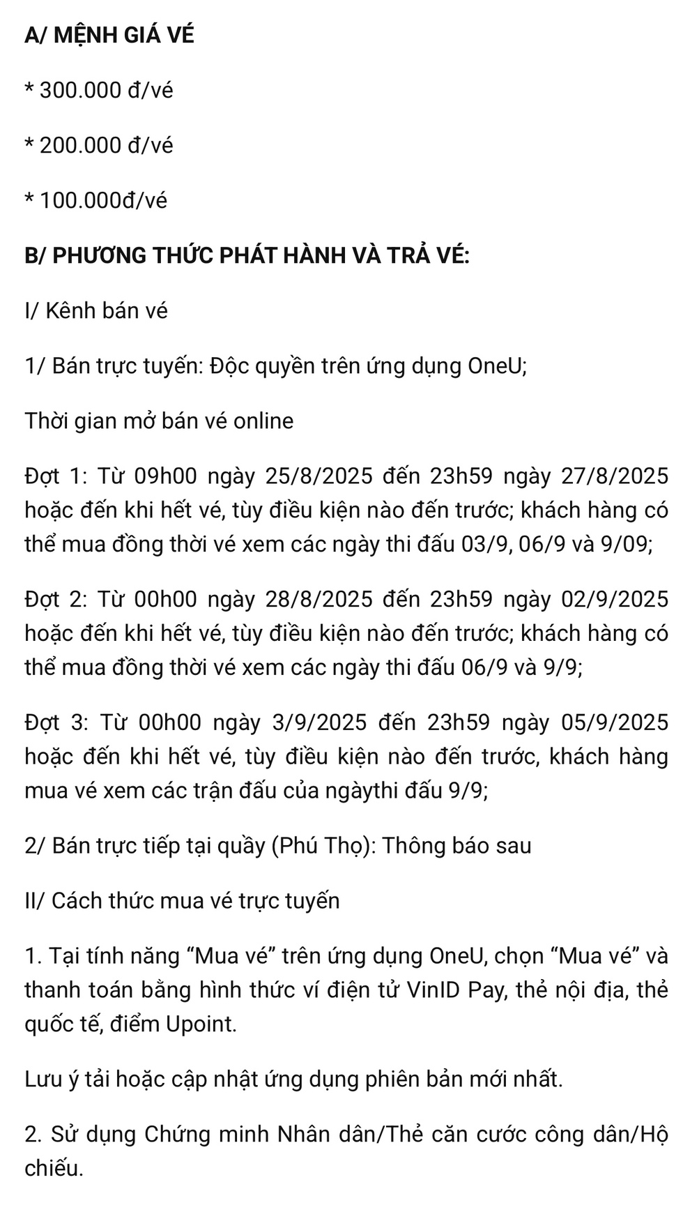 Muốn sân Việt Trì thành chảo lửa, giúp U.23 Việt Nam đi châu Á: Hãy mua vé, giá rất mềm!
- Ảnh 4.