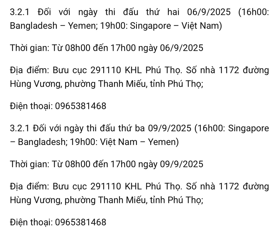 Muốn sân Việt Trì thành chảo lửa, giúp U.23 Việt Nam đi châu Á: Hãy mua vé, giá rất mềm!
- Ảnh 6.