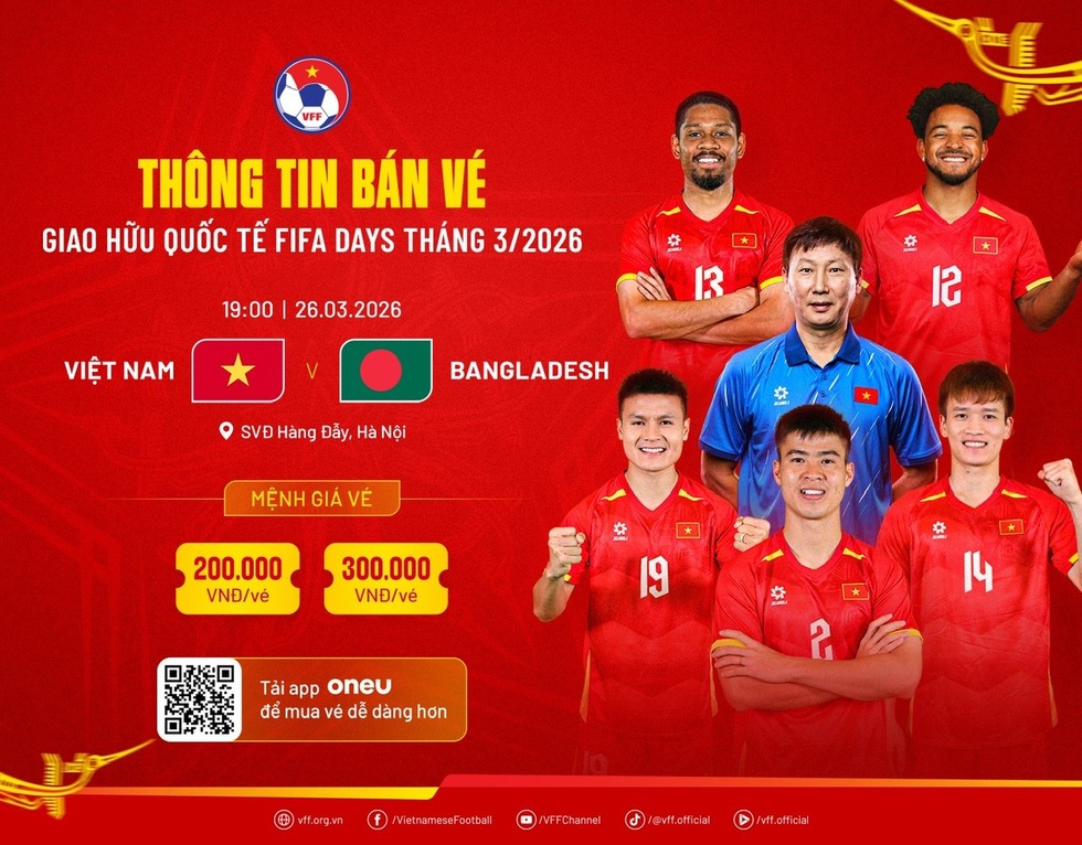 V&eacute; xem đội tuyển Việt Nam 'chạy thử' ở H&agrave;ng Đẫy trước trận đại chiến Malaysia gi&aacute; bao nhi&ecirc;u?- Ảnh 1.