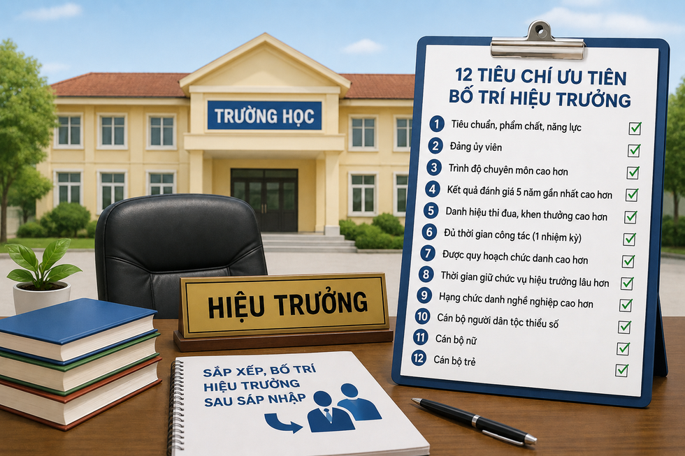Quảng Trị công bố 12 tiêu chí ưu tiên khi sắp xếp hiệu trưởng trường học- Ảnh 1.