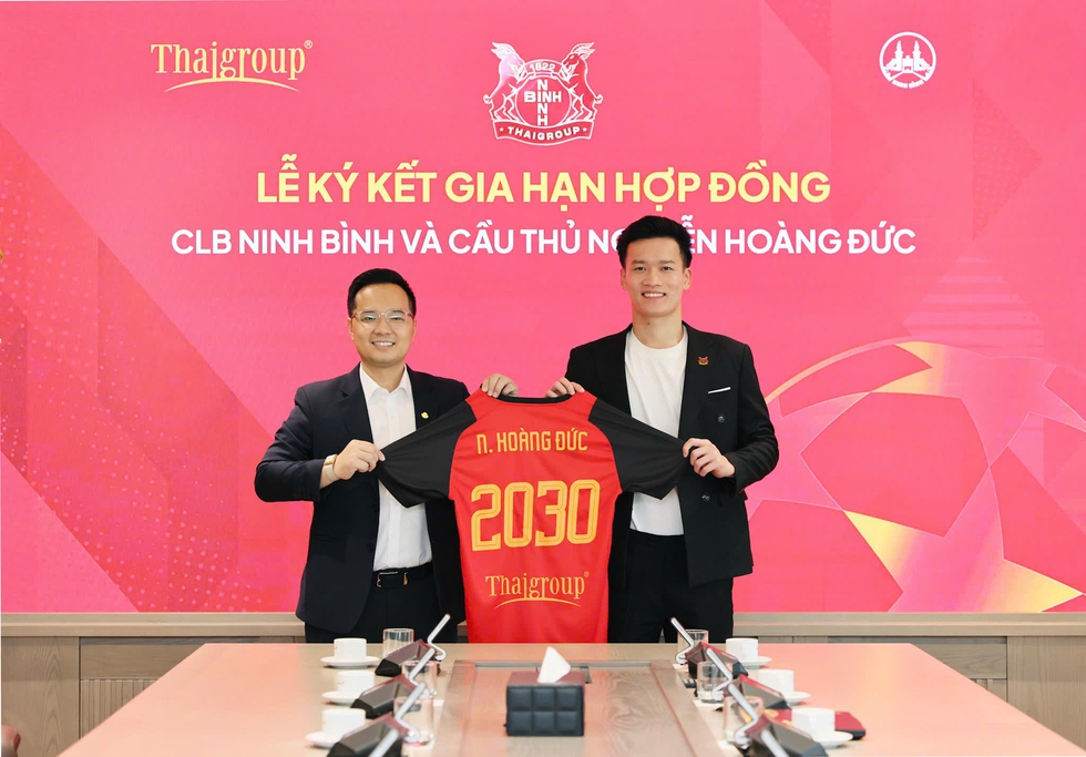 CLB Ninh B&igrave;nh gia hạn hợp đồng với Ho&agrave;ng Đức đến năm 2030- Ảnh 1.