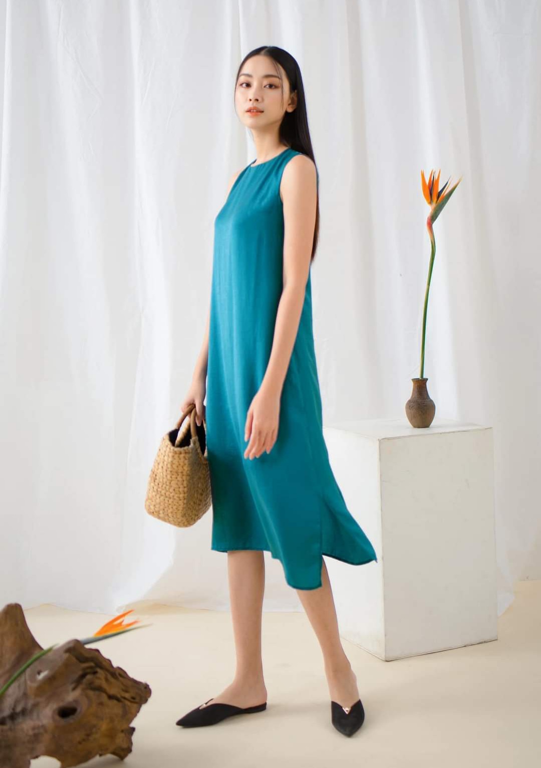 Mua Váy đầm ngủ mặc nhà hai dây dáng dài vải Cotton tự nhiên mềm mại thoáng  mát măc mùa hè mã VAV0368 - M01 Hồng dâu - Freesize(45-65 kg) tại MELINFA |  Tiki