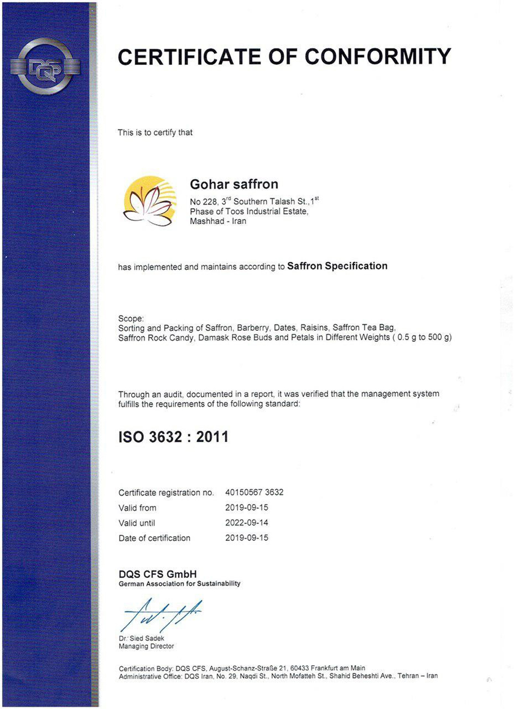ISO 3632 là tiêu chí hàng đầu để đánh giá chất lượng Saffron cao cấp