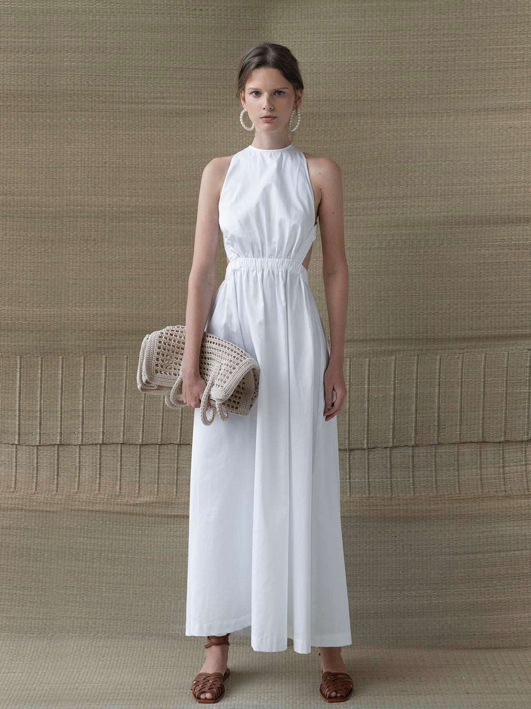 Váy đầm đẹp sang trọng cổ V, đầm trắng dự tiệc cao cấp chất liệu Lụa Pháp K  N Boutique | Shopee Việt Nam