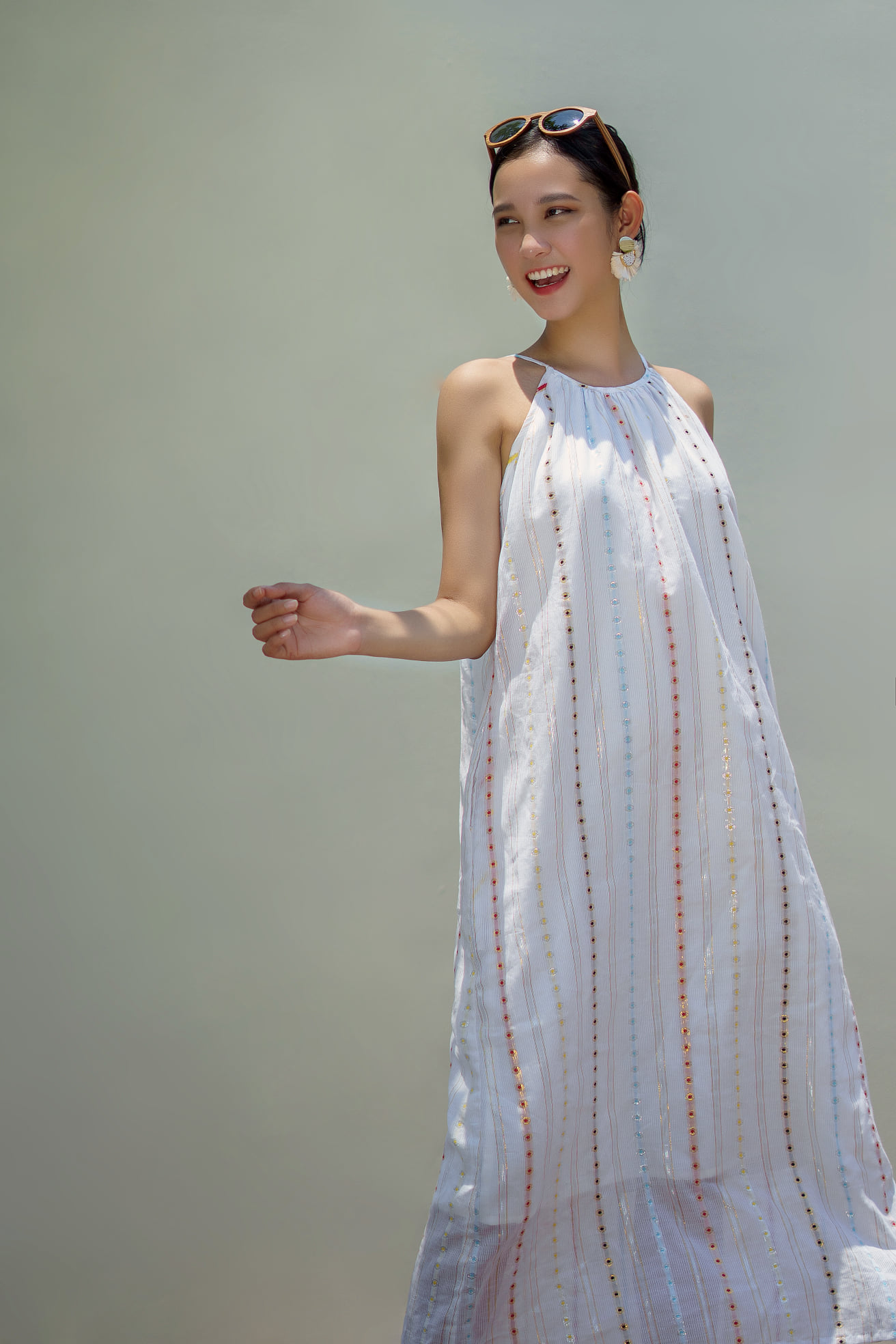 Váy trắng dự tiệc đẹp đầm nữ xanh đi tiệc dáng dài xòe chất liệu lụa Satin  Pháp cao cấp mềm mịn 46-55kg Miyu clothing - Tìm Voucher