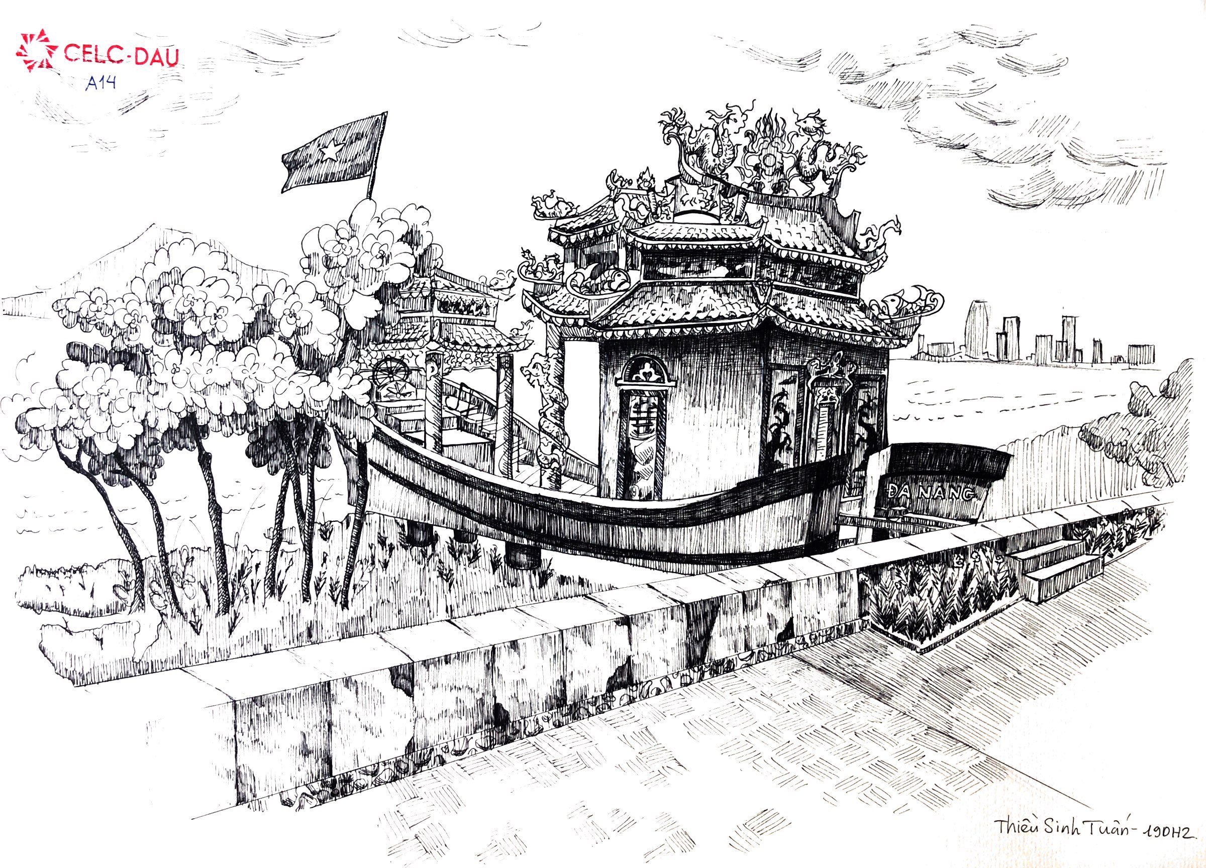 Khám phá' làng chài Đà Nẵng qua nét ký họa độc đáo