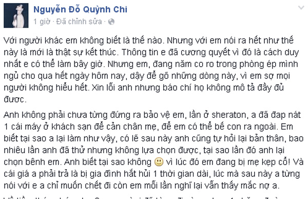 'Con dâu nhà đại gia' Quỳnh Chi thừa nhận hôn nhân đổ vỡ - ảnh 1