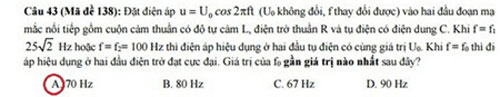 Câu hỏi và đáp án gây tranh cãi của đề thi môn vật lý kỳ thi THPT quốc gia 2015