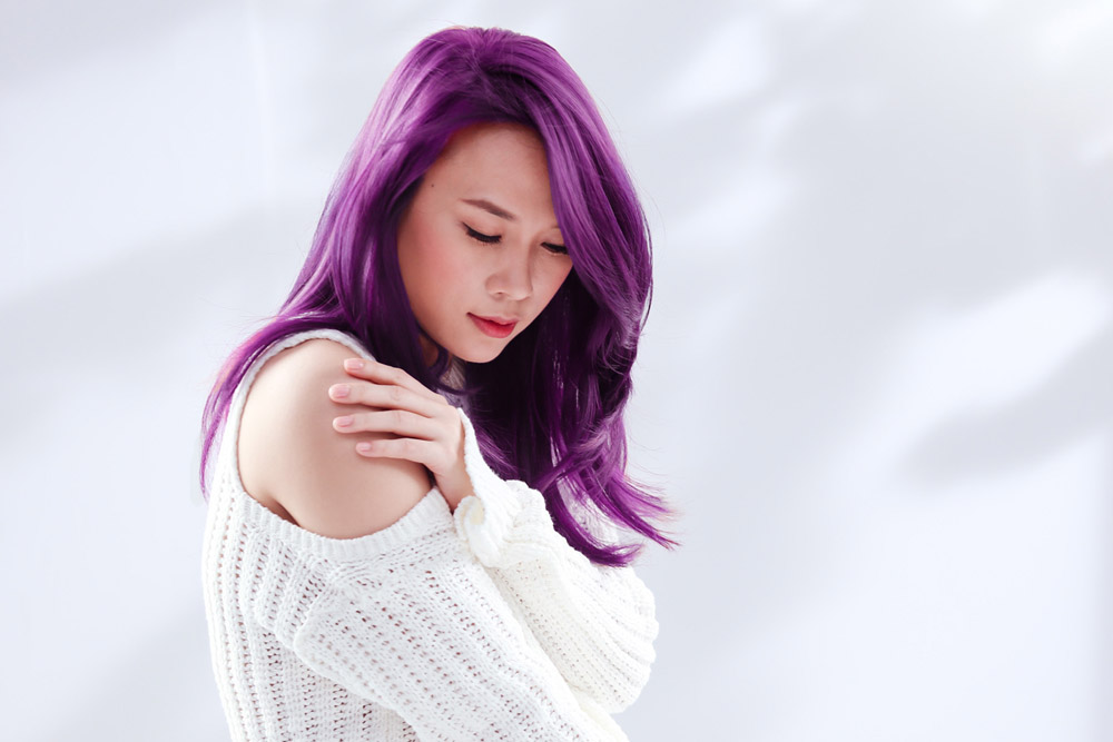 Mỹ Tâm ‘từ giã’ tóc nâu để ‘trẻ hóa’ với sắc tím thủy chung