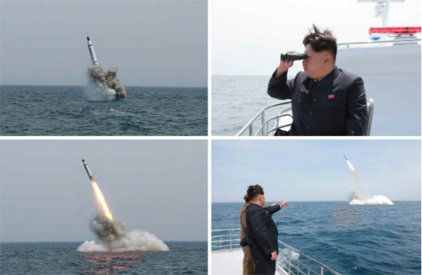 Chùm ảnh Triều Tiên bắn thử tên lửa đạn đạo từ tàu ngầm - ảnh 3