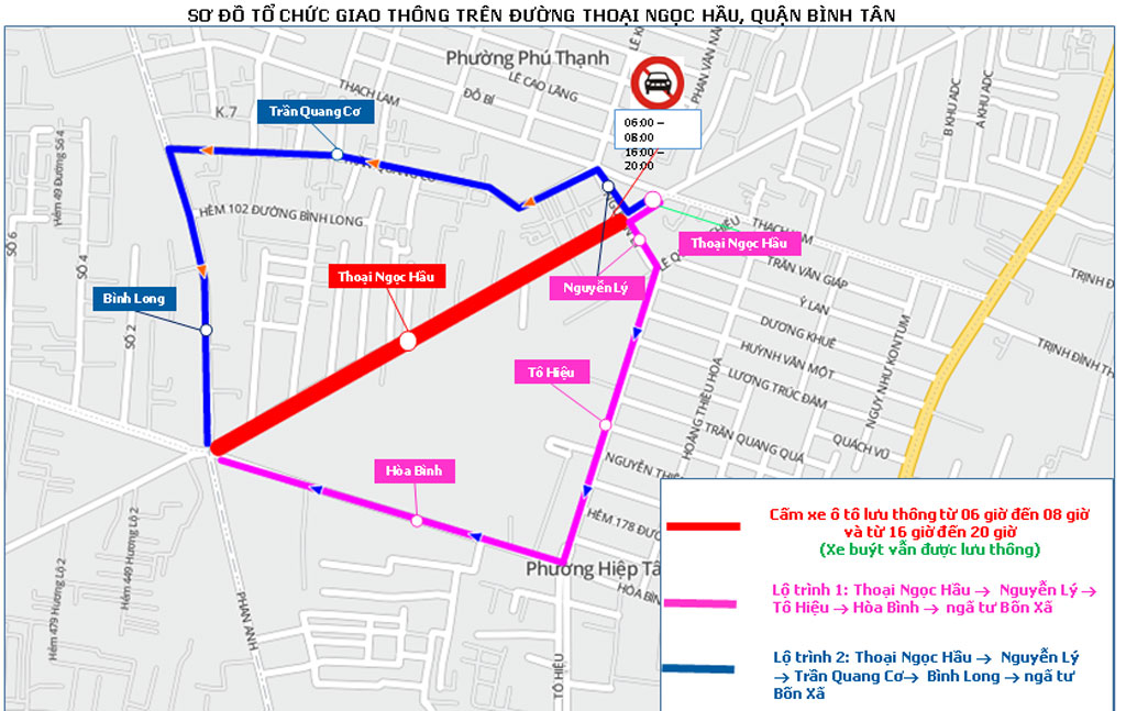 Tp.Hcm Phân Luồng Giao Thông Khu Vực Ngã Tư Bốn Xã