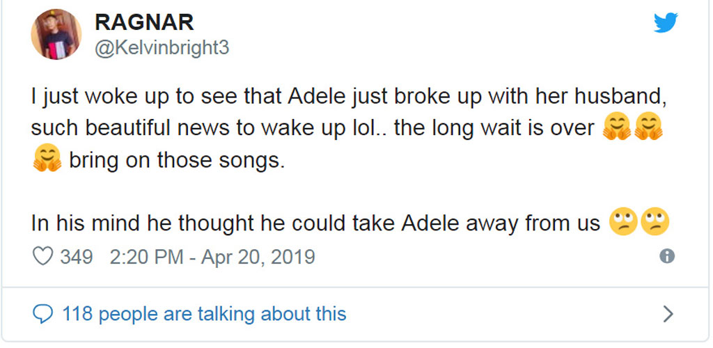 Phản cảm fan ăn mừng Adele ly hôn5
