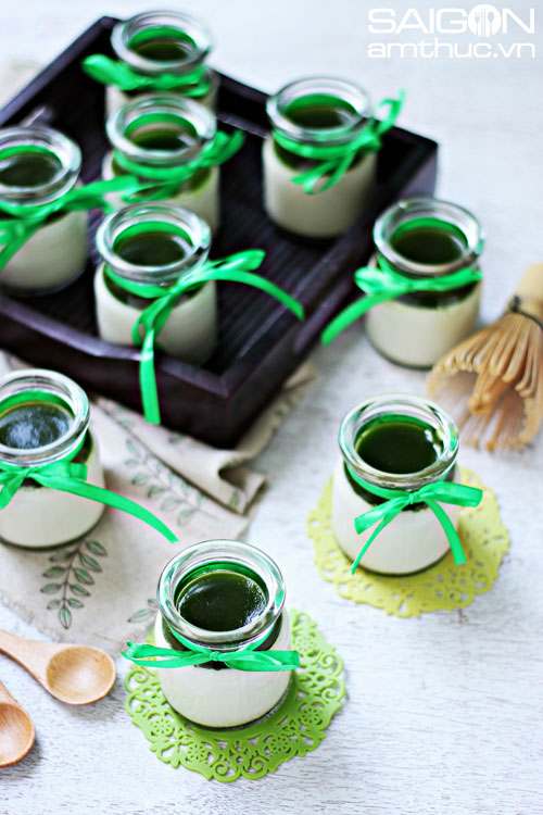 Tráng miệng tuyệt ngon với sữa chua jelly trà xanh