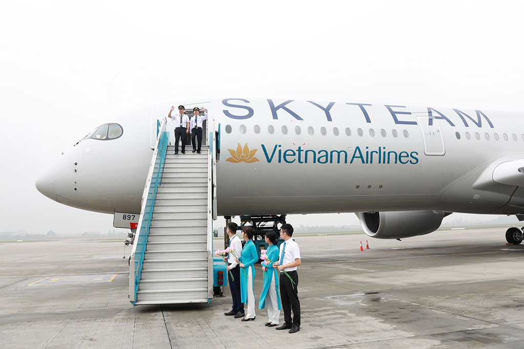 Khám phá với hơn 58 về mô hình máy bay vietnam airlines a350 skyteam mới  nhất  Tin học Đông Hòa