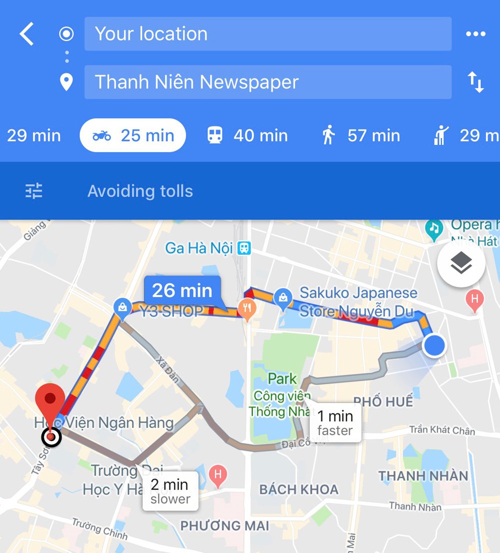 Google Maps đường cho xe máy: Với Google Maps đường cho xe máy, bạn sẽ không còn phải lo lắng về việc đi đường nữa. Ứng dụng sẽ tìm kiếm cho bạn đường đi theo kiểu thông minh nhất, giúp bạn giảm thiểu thời gian và tiết kiệm xăng. Bạn còn có thể tùy chỉnh tốc độ và loại xe của bạn để đối chiếu với thông tin.