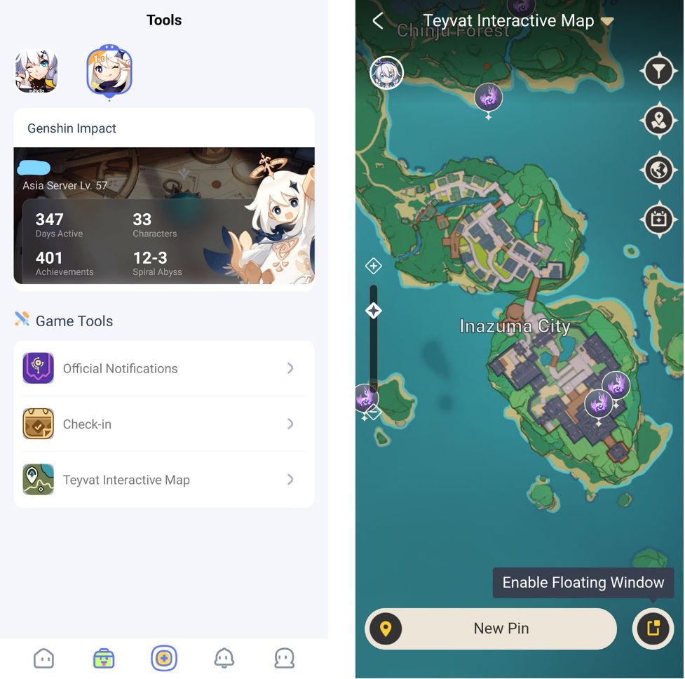 Sử dụng công cụ chính chủ Teyvat tương tác trong Genshin Impact để thuận tiện hơn khi tìm kiếm và khám phá địa điểm mới. Tính năng đa nền tảng giúp bạn truy cập nhanh chóng và dễ dàng trên bất kì thiết bị nào, giúp bạn tiết kiệm thời gian và nâng cao trải nghiệm của mình.