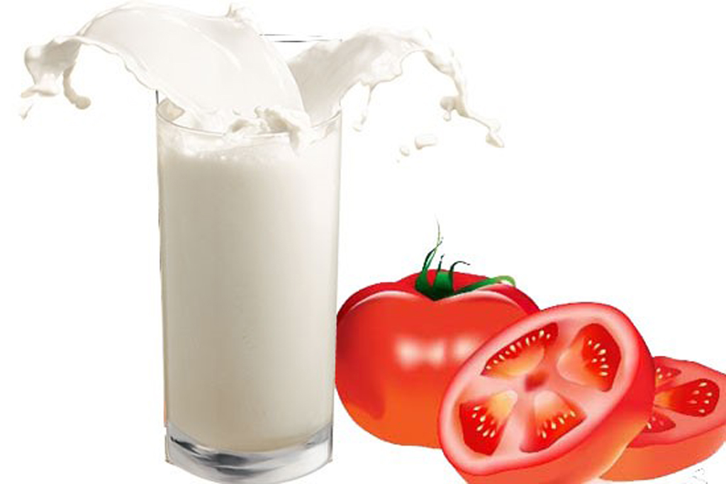 Whitening the whole body with tomato and yogurt