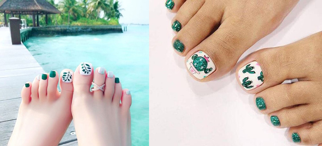 Mẫu nail đón hè được các nhà thiết kế nail art yêu thích vì khả năng kết hợp các sắc màu tươi sáng và họa tiết đầy sáng tạo. Với kiểu dáng này, bạn có thể tự tin khoe bàn chân tuyệt đẹp của mình trên bãi biển hoặc đi du lịch.
