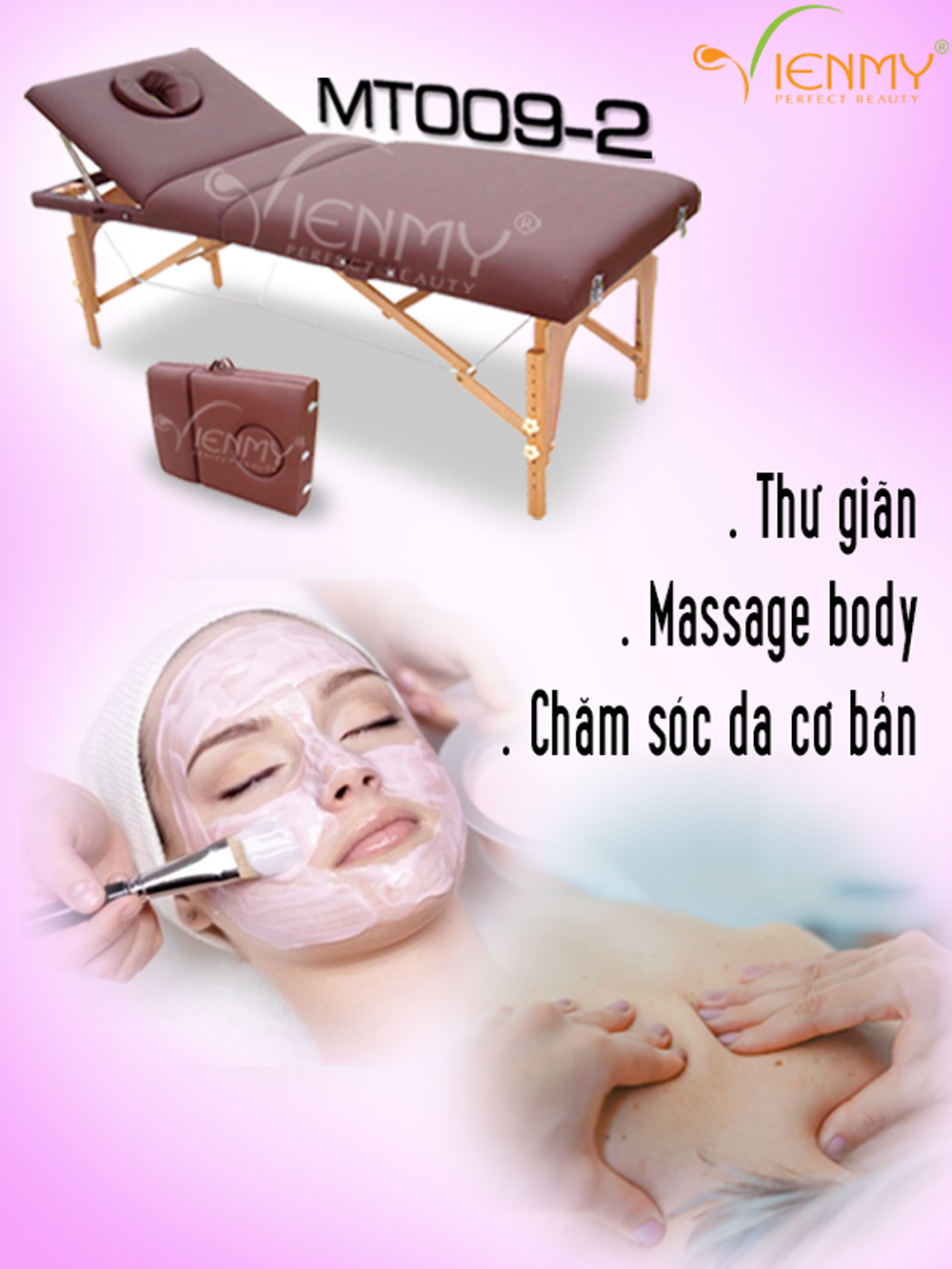 Giường massage di động giúp bạn thực hiện hầu hết các hoạt động massage thư giãn ngay tại nhà