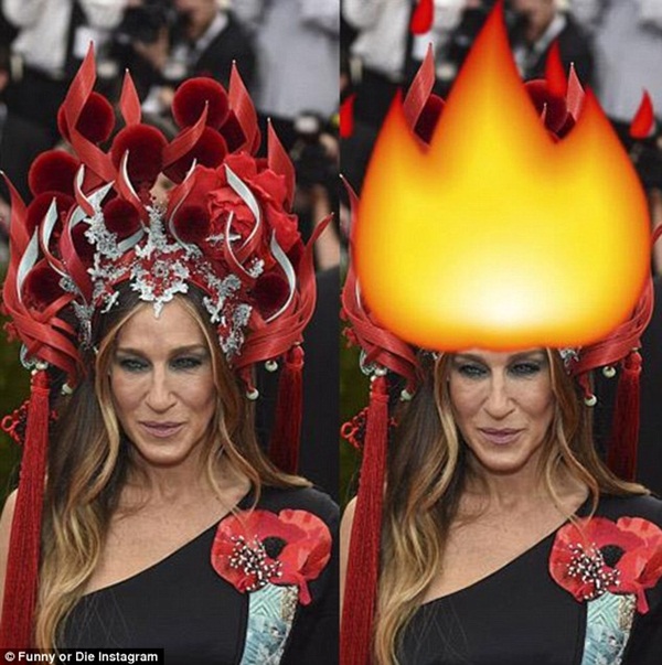 Rihanna, Sarah Jessica Parker bị chế ảnh tưng bừng vì chơi trội ở Met Gala  - ảnh 1