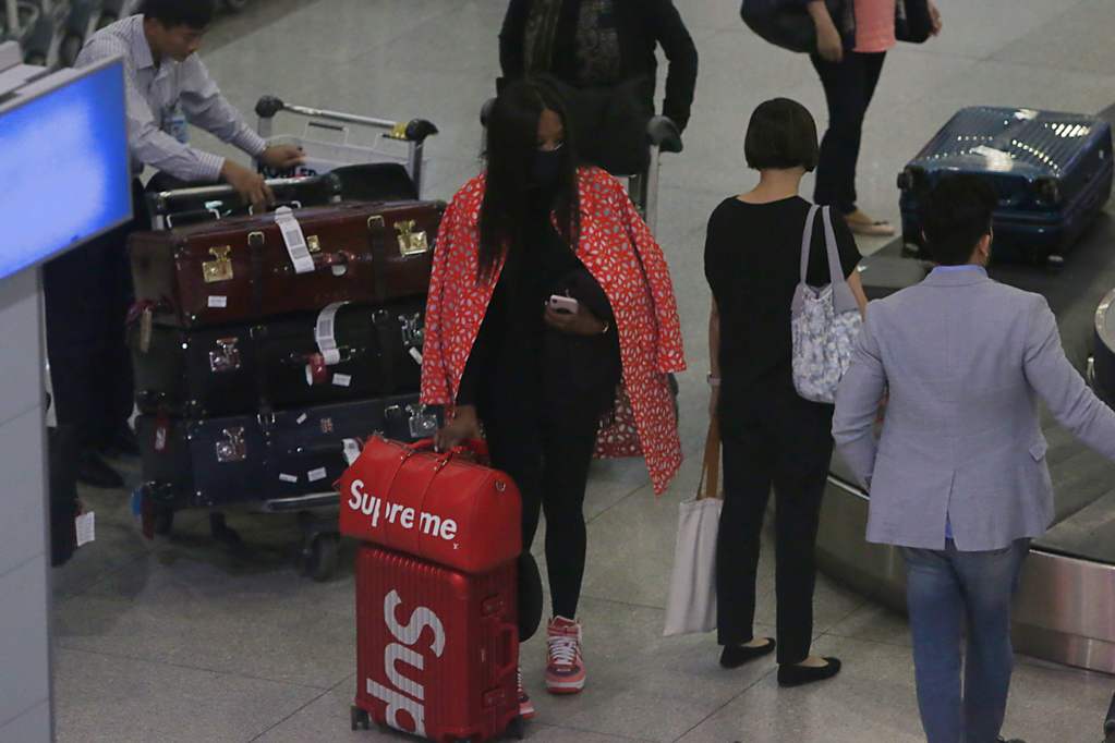 Naomi Campbell Already Has The New Rimowa X Supreme Suitcase
