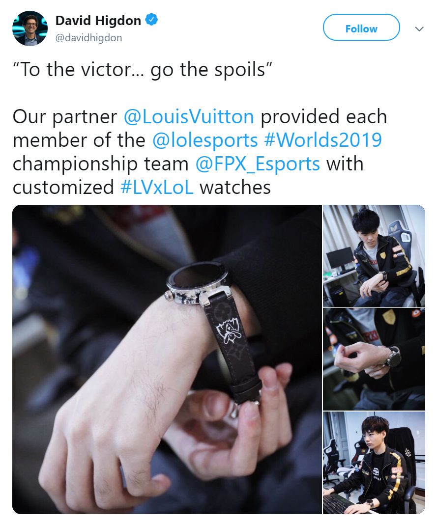 Louis Vuitton gave each member of FunPlus Phoenix a customized LV