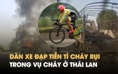 Cận cảnh dàn xe đạp tiền tỉ của đội tuyển Việt Nam cháy rụi ở Thái Lan