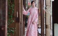 Áo dài hồng, sắc xuân ngọt ngào trong thời trang ngày tết