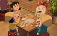Doraemon, Nobita du lịch Việt Nam, thích thú ăn bánh mì, cơm tấm