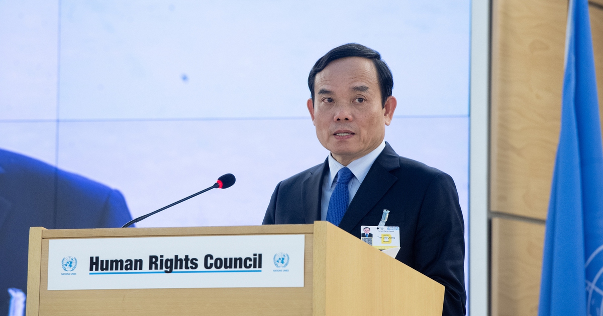 Phó thủ tướng Trần Lưu Quang phát biểu tại Hội đồng Nhân quyền Liên Hiệp Quốc