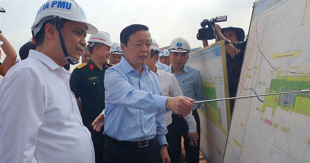 Phó thủ tướng Trần Hồng Hà kiểm tra thực tế dự án sân bay Long Thành