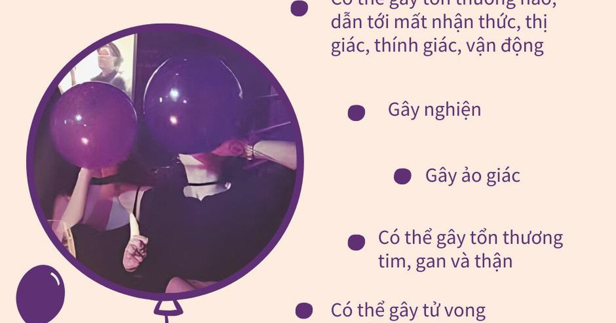 Bóng cười có thể gây đột quỵ, tổn thương tủy sống