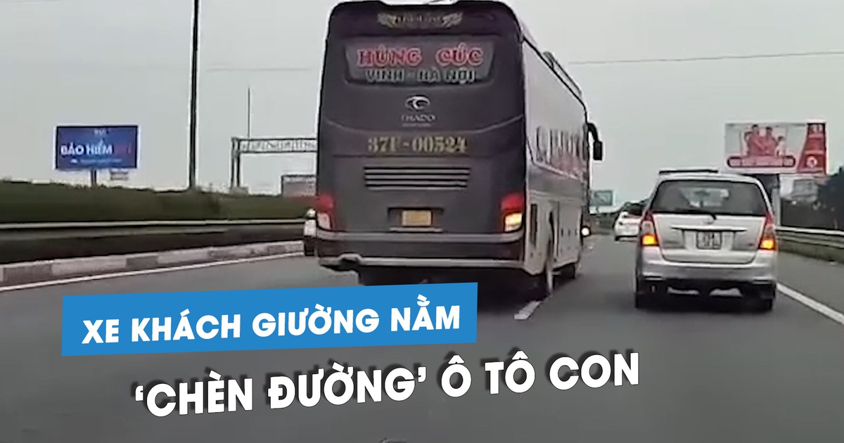 Xe khách cố tình ‘chèn đường’ nhiều ô tô con trên cao tốc: Dân mạng phẫn nộ