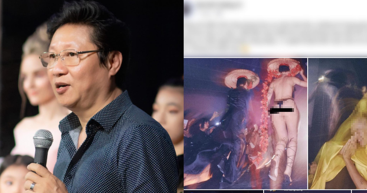 Bức xúc hình ảnh người mẫu đội nón quai thao, mặc yếm cách tân phản cảm