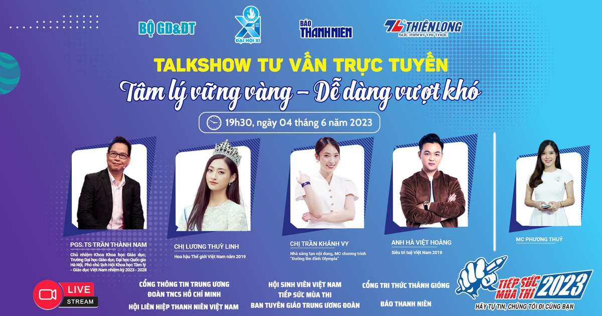 Những người nổi tiếng tư vấn tâm lý trước kỳ thi