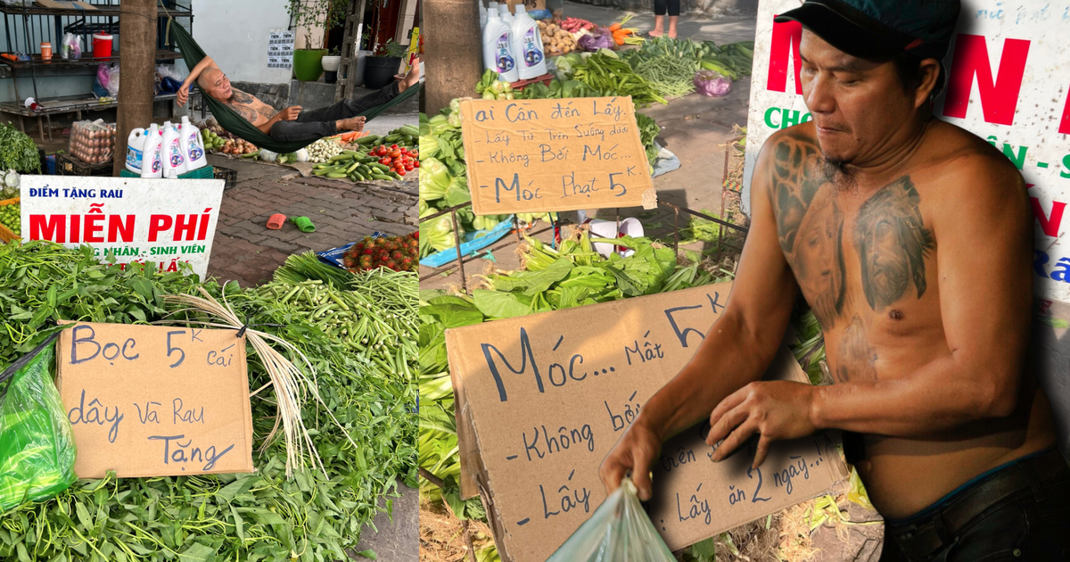 Anh 'Minh bán rau' lại gây 'sốt' mạng vì cách tặng rau có một không hai
