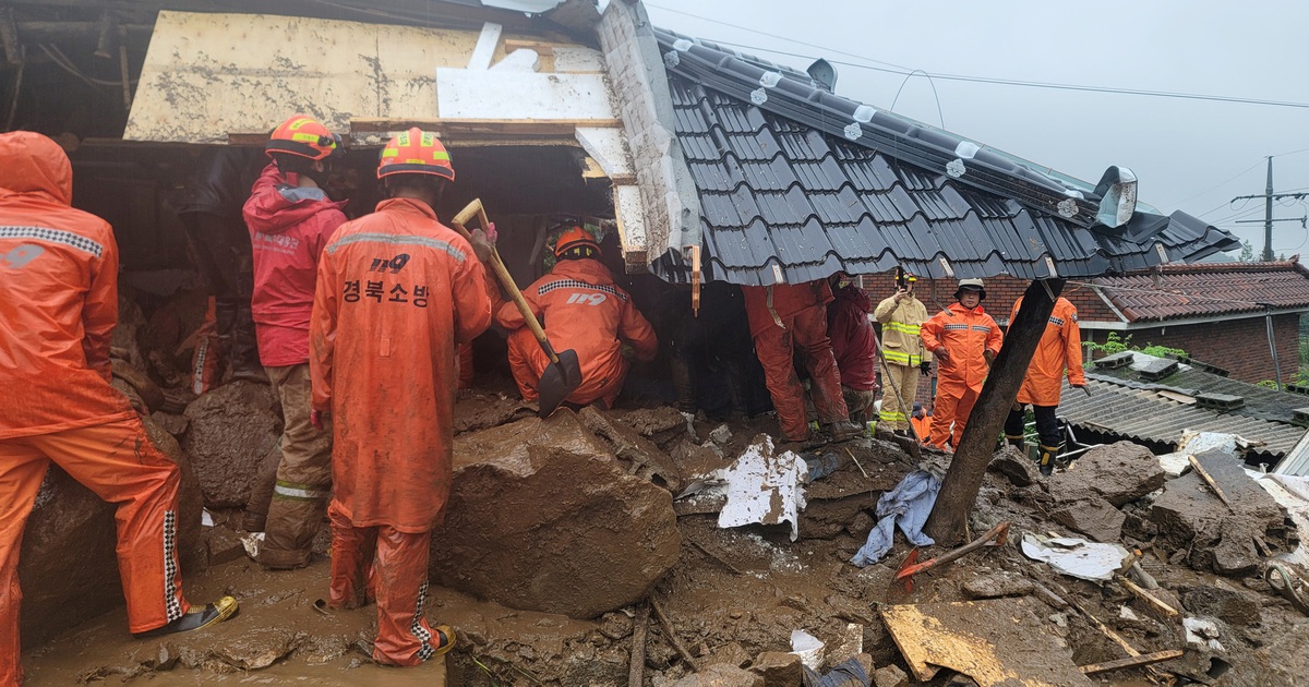 Hàn Quốc lũ lụt, sạt lở, ít nhất 20 người thiệt mạng