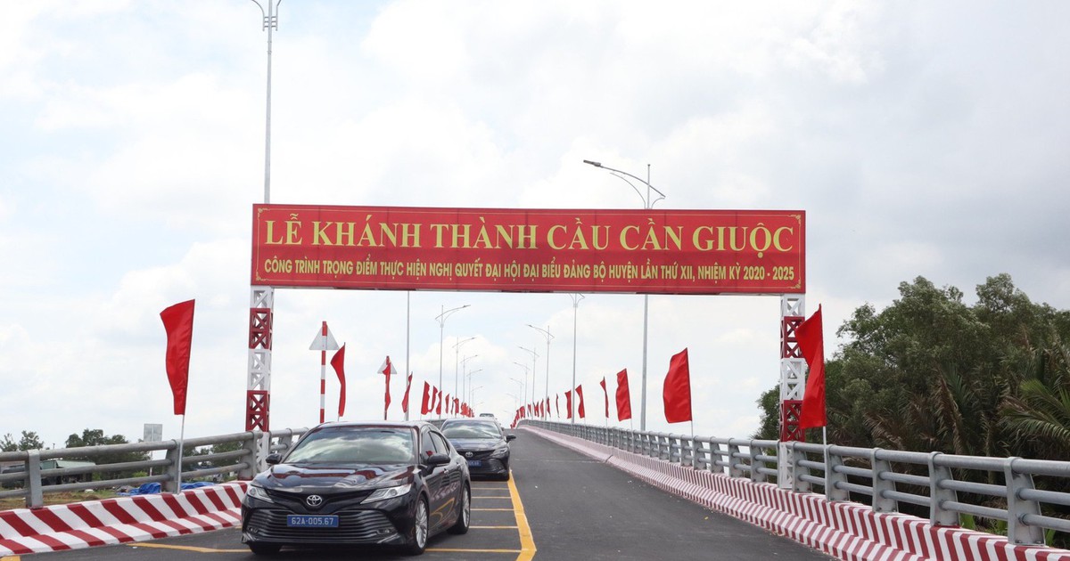 Long An khánh thành cầu 150 tỉ đồng bắc qua sông Cần Giuộc