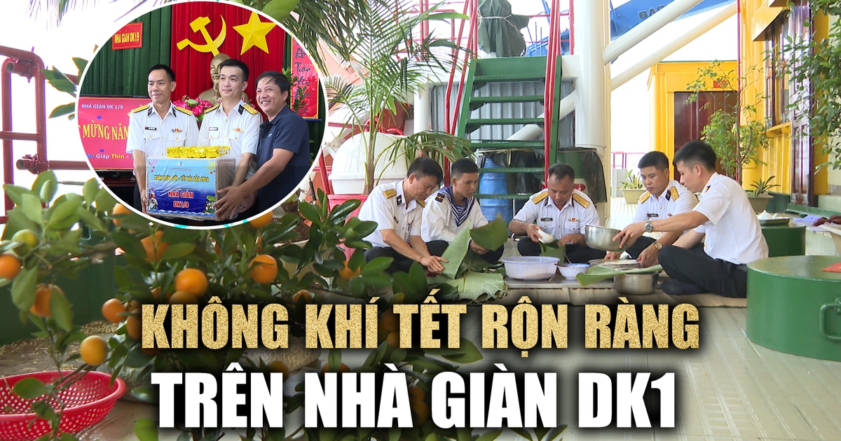 Bánh chưng xanh, mai vàng, cành quất tô thắm mùa xuân giữa biển khơi