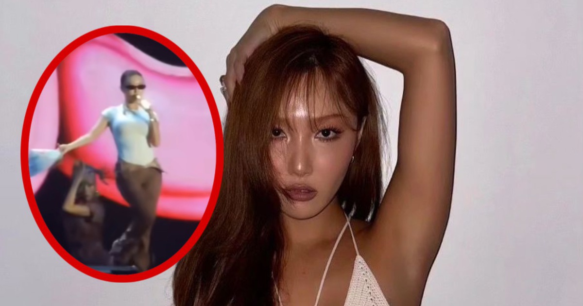 Ca sĩ Hàn Hwasa gây tranh cãi khi ném nón lá trên sân khấu Việt