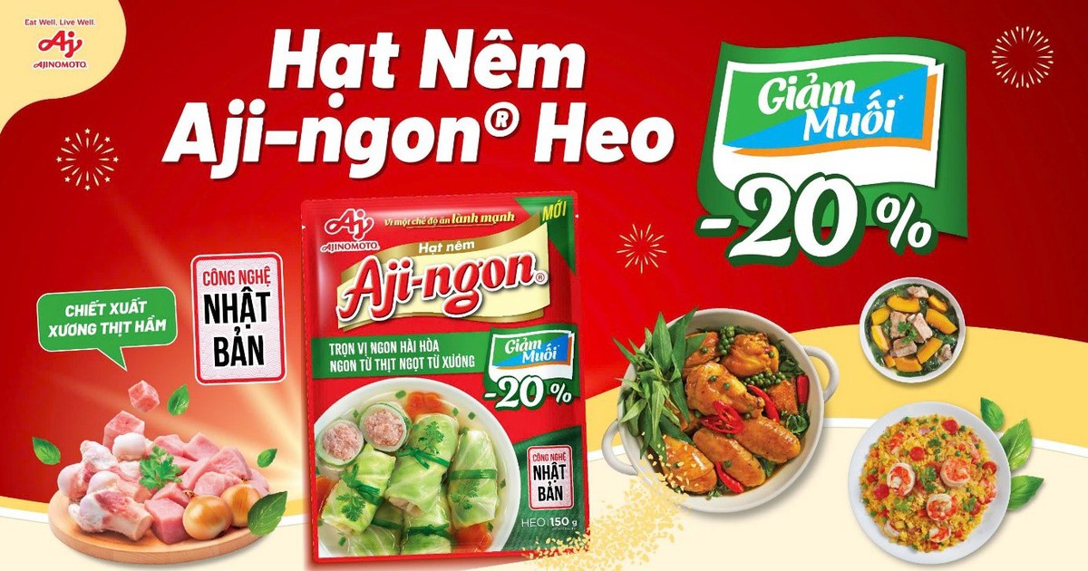 Ajinomoto Việt Nam ra mắt Hạt nêm Aji-ngon® Heo Giảm Muối vì chế độ ăn lành mạnh