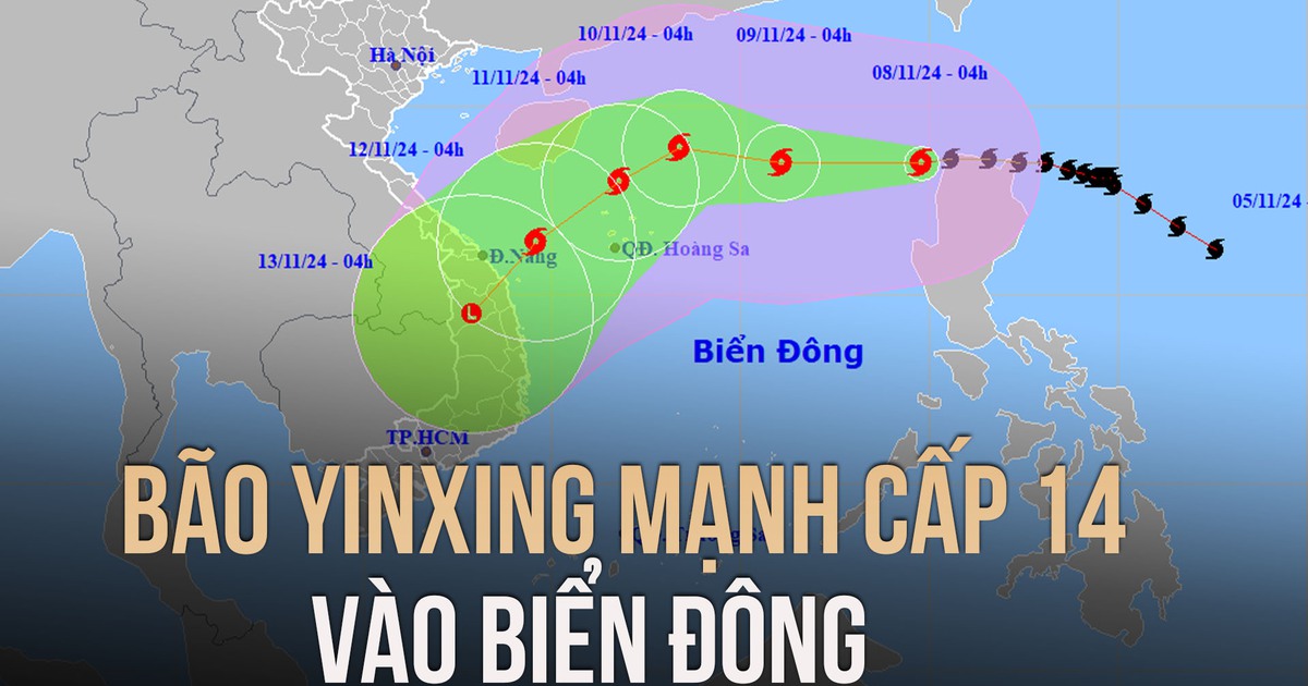 Bão Yinxing mạnh cấp 14 vào Biển Đông, trở thành cơn bão số 7