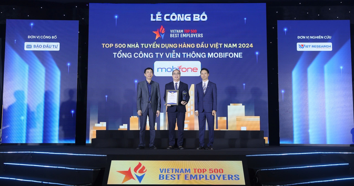 MobiFone được vinh danh Lễ công bố Top 10 nơi làm việc tốt nhất Việt Nam 2024