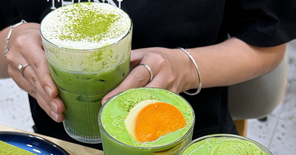 Matcha milk tea, spicy fried noodles…, dishes that attract diners during the festival