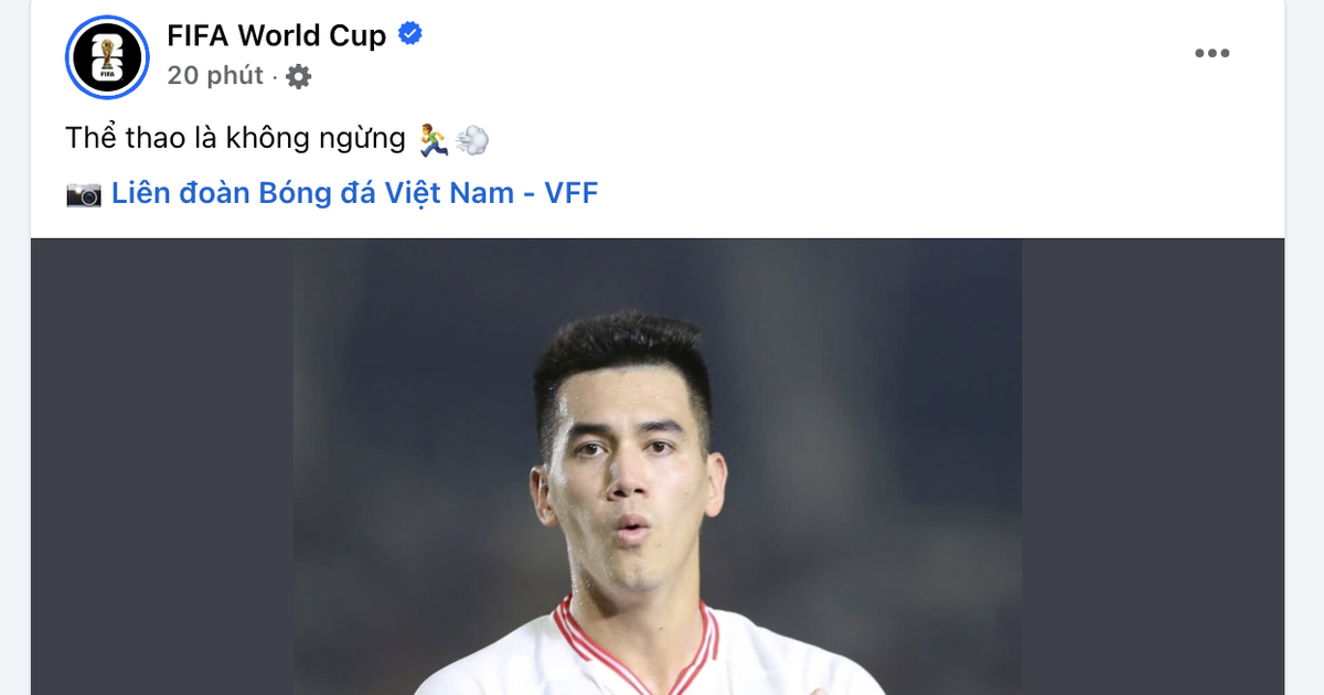 The Vietnamese team won a breathtaking victory over Singapore, the FIFA World Cup site suddenly ‘taunted’ Tien Linh!