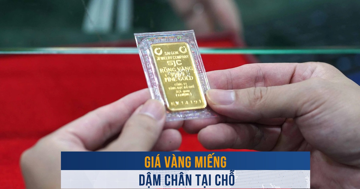 Giá vàng miếng dậm chân tại chỗ