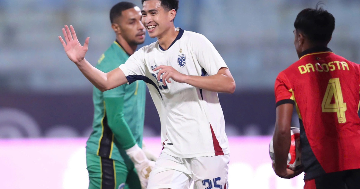 Defending champion Thailand created a shocking storm at Hang Day Stadium, Cambodia