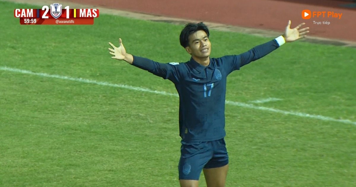 Surprise on the opening day of the AFF Cup: Cambodia attacked ‘fiery’, holding back the giant Malaysia