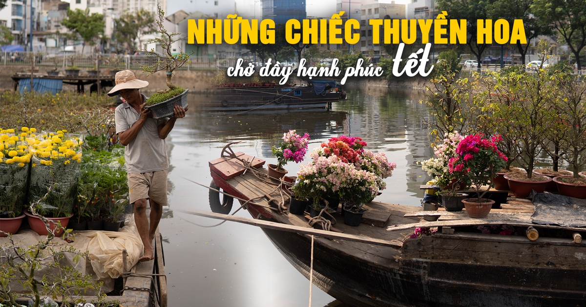 Gặp gỡ cuối năm: Nụ cười lấp lánh trên những chiếc thuyền hoa 'chở tết'